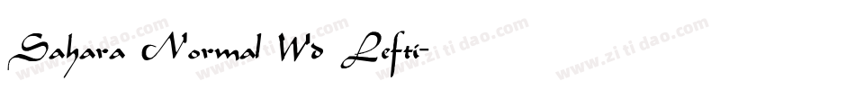 Sahara Normal Wd Lefti字体转换